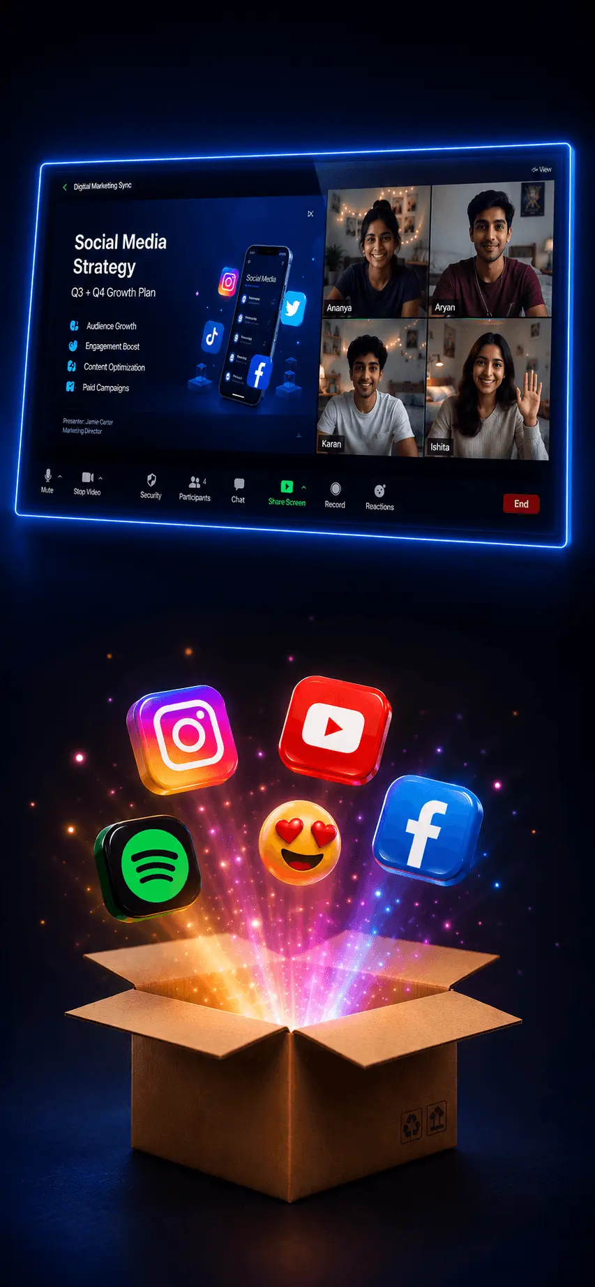 Creative learning background mobile